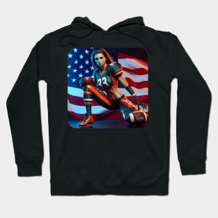 American Woman NFL Football Player #10 Hoodie